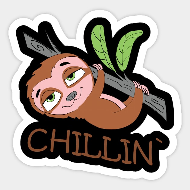 Cute Chillin` Sloth Sticker by Foxydream